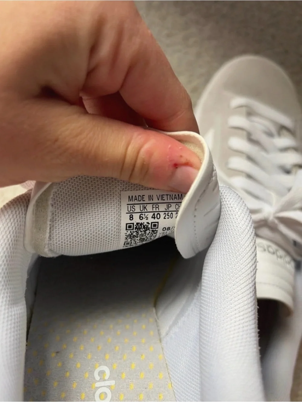 adidas Women's Beige Suede Court-Style Sneakers with White Stripes